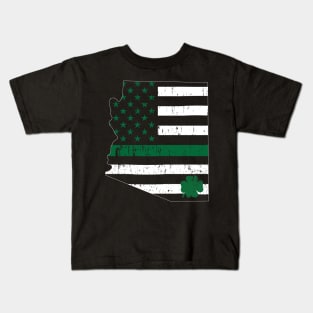 St Patricks Vintage Arizona Irish USA Flag Kids T-Shirt